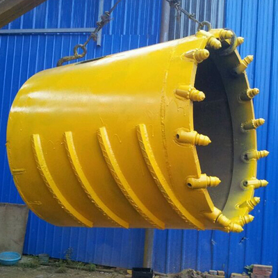 बुलेट टीथ के साथ हार्ड ग्राउंड Q355d रॉक कोर बैरल बकेट